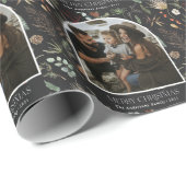 クリスマス1フォトアーチ水彩植物フローラ ラッピングペーパー (ロールコーナー)