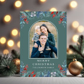 クリスマス1フォトアーチ水彩植物園 シーズンカード