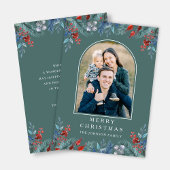 クリスマス1フォトアーチ水彩植物園 シーズンカード