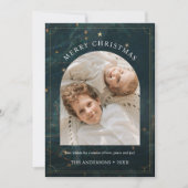 クリスマス1フォトアーチ素朴クリスマスツリー シーズンカード (正面)