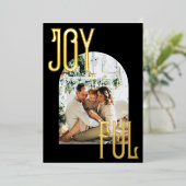 クリスマス1フォトアーチ金ゴールド 箔シーズンカード (立ち正面)