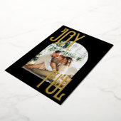 クリスマス1フォトアーチ金ゴールド 箔シーズンカード (回転した状態)