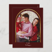 クリスマス1フォトアーフェイクチ金ゴールド箔2024 シーズンポストカード (正面/裏面)