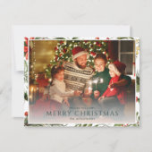 クリスマス1フォトウォーターカラーベリーフローラ ノートカード (正面)
