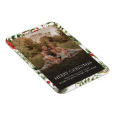 クリスマス1フォトウォーターカラーボタニックベリー マグネット (右側)