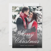 クリスマス1フォトジンジャーブレッドパターンホリデーカード シーズンカード (正面)