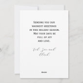 クリスマス1フォトハンド色彩の鮮やかウォーターカラーベリー シーズンカード (裏面)