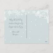 クリスマス1フォトホリデーポストカードスノーフレークアイス シーズンポストカード (裏面)