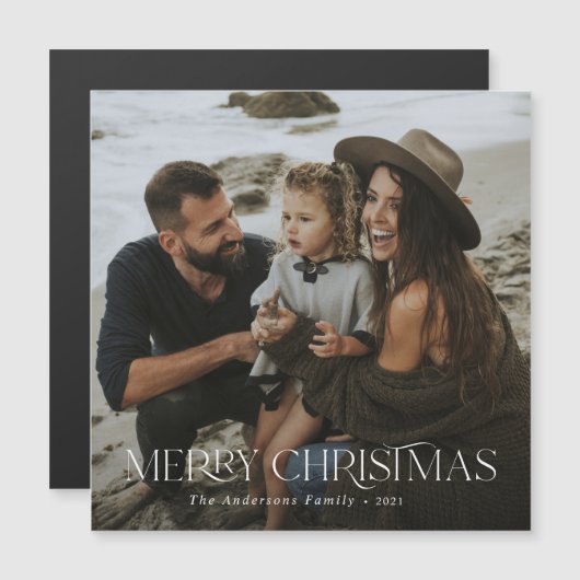 クリスマス1フォトボタニカルフローラブラックホリデー (正面/裏面)