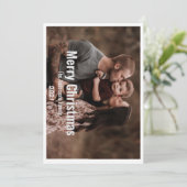 クリスマス1フォトボタニカルフローラホリデーカード シーズンカード (スタンド正面)