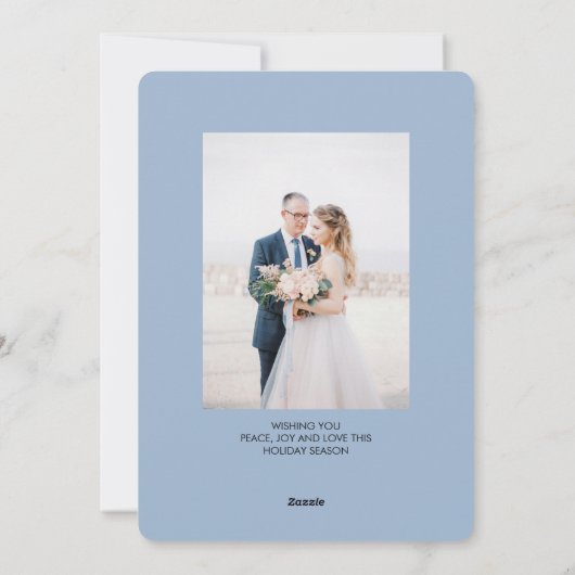 クリスマス1写真モダン水彩クリスマス シーズンカード (裏面)