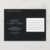 クリスマス1写真家族の休日 シーズンポストカード (裏面)