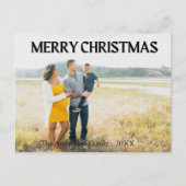 クリスマス1写真家族の休日 シーズンポストカード (正面)