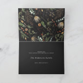 クリスマス1写真植物学フローラ折り畳み休日 カード (内部)