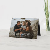 クリスマス1写真植物学フローラ折り畳み休日 カード (正面)