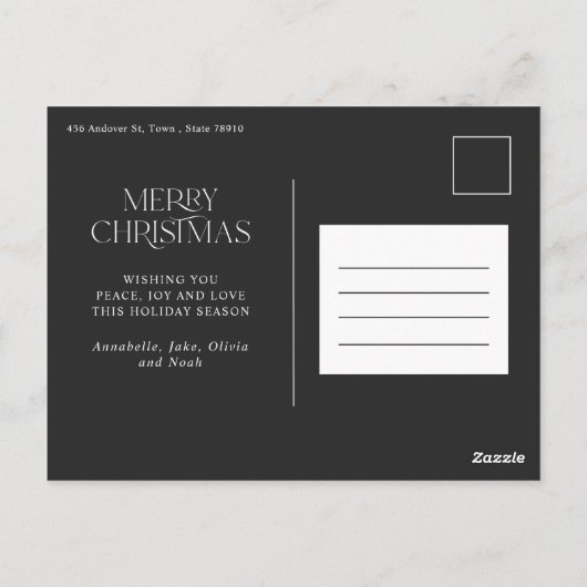 クリスマス1写真植物学フローラ折り畳み休日 ポストカード (裏面)