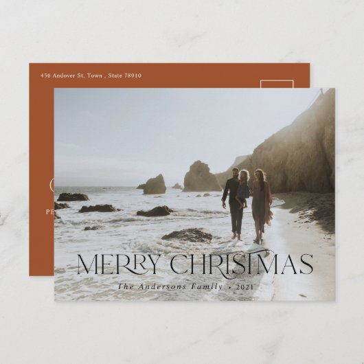 クリスマス1写真植物学フローラ折り畳み休日 ポストカード (正面/裏面)