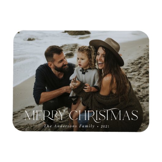 クリスマス1写真植物学フローラ折り畳み休日 マグネット (横)