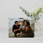 クリスマス1写真植物学フローラ 箔シーズンポストカード (立ち正面)