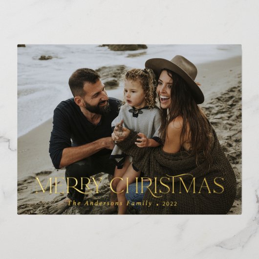 クリスマス1写真植物学フローラ 箔シーズンポストカード (正面)