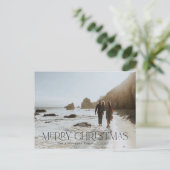 クリスマス1写真植物性フローラスタググリーン ポストカード (スタンド正面)