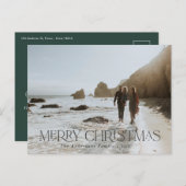 クリスマス1写真植物性フローラスタググリーン ポストカード (正面/裏面)