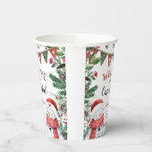 クリスマス1回目の誕生日かわいいリスの冬 紙コップ (左)