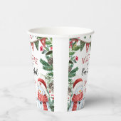 クリスマス1回目の誕生日かわいいリスの冬 紙コップ (右)