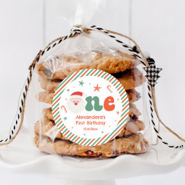 クリスマス1回目の誕生日パーティー ラウンドシール