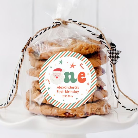 クリスマス1回目の誕生日パーティー ラウンドシール