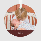 クリスマス1枚の写真が愛で結ばれる オーナメント (裏面)