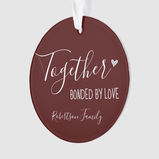 クリスマス1枚の写真が愛で結ばれる オーナメント (正面)