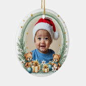 クリスマス1歳 両面 レインボーウィッシュ セラミックオーナメント (右)