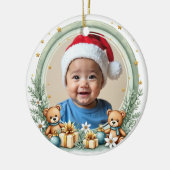 クリスマス1歳 両面 レインボーウィッシュ セラミックオーナメント (左)