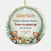 クリスマス1歳 両面 レインボーウィッシュ セラミックオーナメント (裏面)