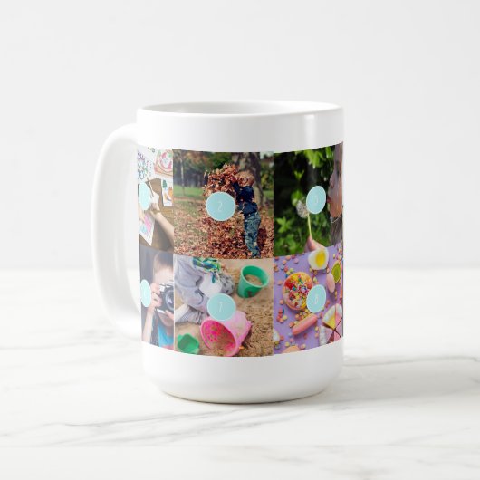 クリスマス10写真コラージュマグカップ コーヒーマグカップ (正面左)