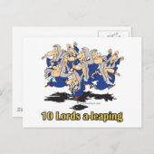 クリスマス10日目の10日目の貴族10人 シーズンポストカード (正面/裏面)