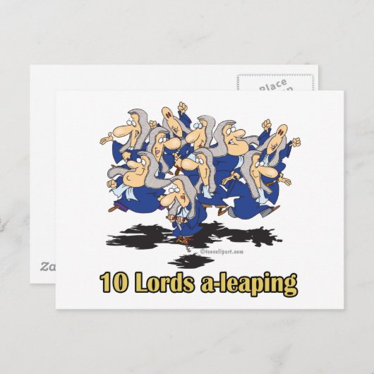 クリスマス10日目の10日目の貴族10人 シーズンポストカード (正面/裏面)