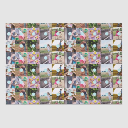 クリスマス10枚コラージュ 薄葉紙 (正面)