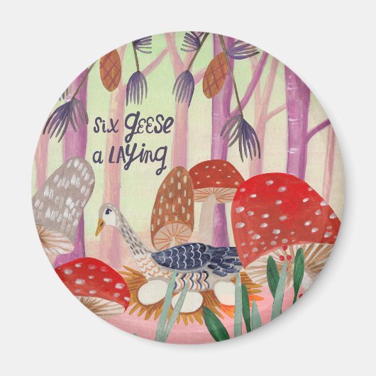 クリスマス12日のクリスマスシックスゲーゼのレイアウト マグネット (正面)