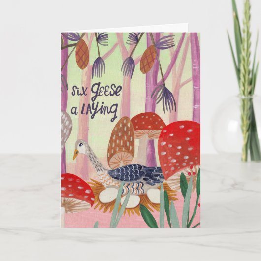 クリスマス12日のクリスマスシックスゲーゼの敷設 カード (正面)