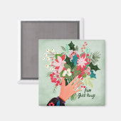 クリスマス12日のクリスマスファイブ金ゴールドリングや輪 マグネット (正面/裏面)