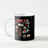 クリスマス12日間のCT技師 猫 スキャン 放射線 コーヒーマグカップ (左)