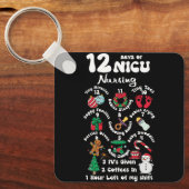 クリスマス12日NICUユニット看護NICUおもしろいナース キーホルダー (正面)