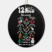 クリスマス12日NICUユニット看護NICUおもしろいナース セラミックオーナメント (左)