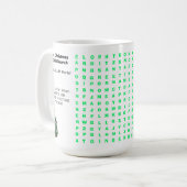 クリスマス15ワードパズルおもしろい コーヒーマグカップ (正面左)