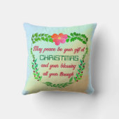 クリスマス16x16に平和が贈られる クッション (裏面)