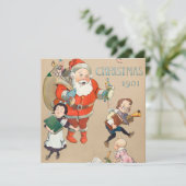 クリスマス1901年サンタクロースのホリデーカード カード (スタンド正面)