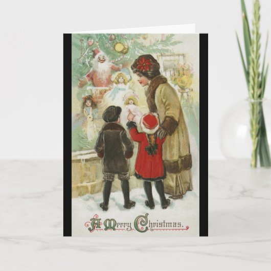 クリスマス1912年、ウィンドウショッピング カード (正面)