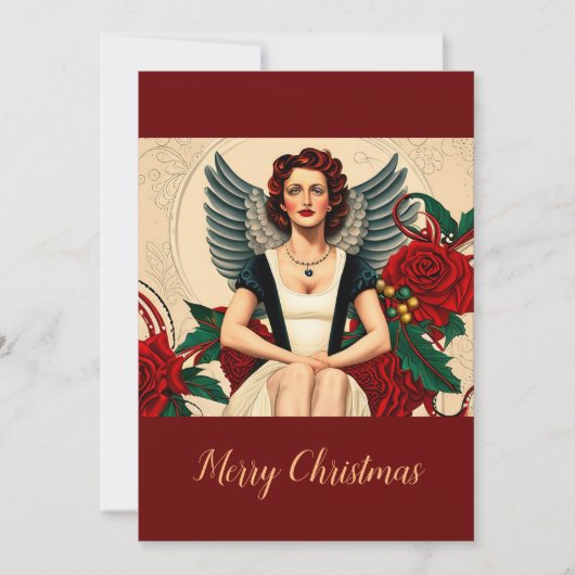 クリスマス1940年の天使 招待状 (正面)